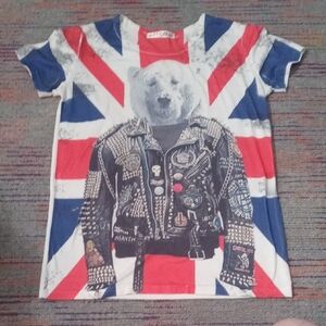 Union Jack Bear Graphic Women's Tee